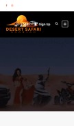 How desertsafarisharjah.com looks like on a mobile device such as an iPhone.