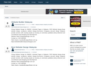 How design-buzz.com looks like on a tablet such as an iPad.