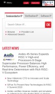 How design-reuse.com looks like on a mobile device such as an iPhone.