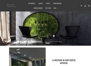 How design-vegetal.eu looks like on a tablet such as an iPad.
