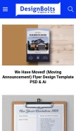 How designbolts.com looks like on a mobile device such as an iPhone.