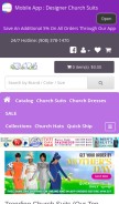 How designerchurchsuits.com looks like on a mobile device such as an iPhone.