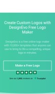 How designevo.com looks like on a mobile device such as an iPhone.