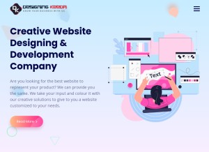How designingkeeda.com looks like on a tablet such as an iPad.