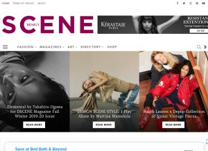 How designscene.net looks like on a tablet such as an iPad.