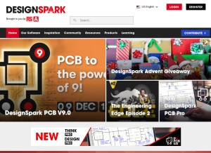 How designspark.com looks like on a tablet such as an iPad.