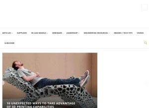 How designworldonline.com looks like on a tablet such as an iPad.
