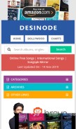 How desinode.com looks like on a mobile device such as an iPhone.