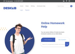 How desklib.com looks like on a tablet such as an iPad.