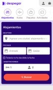 How despegar.hn looks like on a mobile device such as an iPhone.