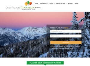 How destinationcolorado.com looks like on a tablet such as an iPad.