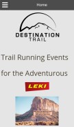 How destinationtrailrun.com looks like on a mobile device such as an iPhone.