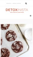 How detoxinista.com looks like on a mobile device such as an iPhone.