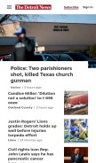 How detroitnews.com looks like on a mobile device such as an iPhone.
