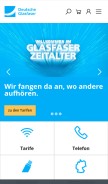 How deutsche-glasfaser.de looks like on a mobile device such as an iPhone.