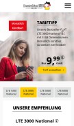 How deutschlandsim.de looks like on a mobile device such as an iPhone.