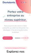 How dev-talents.com looks like on a mobile device such as an iPhone.