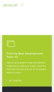 How develop4u.co looks like on a mobile device such as an iPhone.