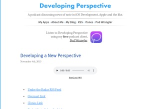 How developingperspective.com looks like on a tablet such as an iPad.
