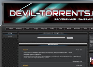 How devil-torrents.pl looks like on a tablet such as an iPad.