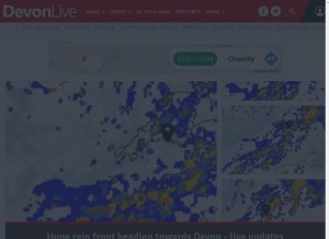How devonlive.com looks like on a tablet such as an iPad.