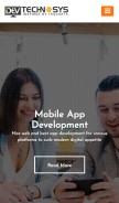 How devtechnosys.com looks like on a mobile device such as an iPhone.