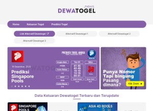 How dewatogel.news looks like on a tablet such as an iPad.