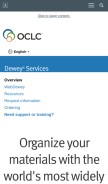 How dewey.org looks like on a mobile device such as an iPhone.