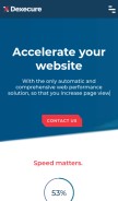 How dexecure.net looks like on a mobile device such as an iPhone.
