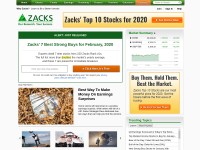 Desktop screenshot for zacks.com