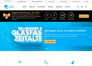 How dg-w.de looks like on a tablet such as an iPad.