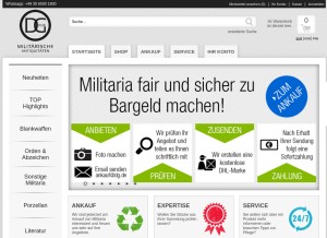 How dg.de looks like on a tablet such as an iPad.