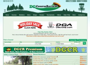 How dgcoursereview.com looks like on a tablet such as an iPad.