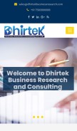 How dhirtekbusinessresearch.com looks like on a mobile device such as an iPhone.