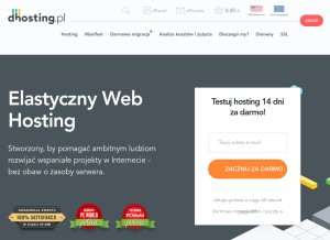 How dhosting.pl looks like on a tablet such as an iPad.