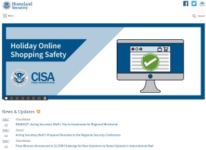 How dhs.gov looks like on a tablet such as an iPad.