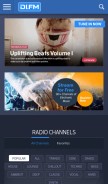 How di.fm looks like on a mobile device such as an iPhone.