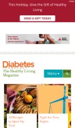 How diabetesforecast.org looks like on a mobile device such as an iPhone.