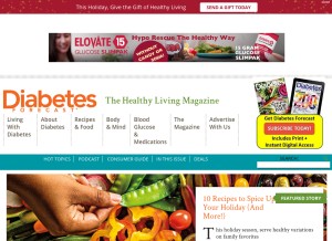 How diabetesforecast.org looks like on a tablet such as an iPad.