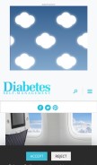 How diabetesselfmanagement.com looks like on a mobile device such as an iPhone.