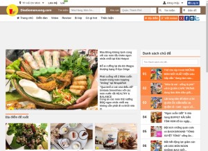 How diadiemanuong.com looks like on a tablet such as an iPad.