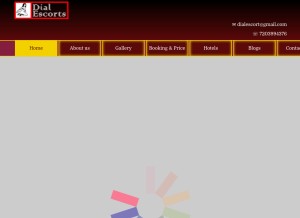 How dialescorts.com looks like on a tablet such as an iPad.