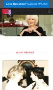 How dianerehm.org looks like on a mobile device such as an iPhone.