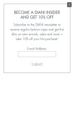 How dianiboutique.com looks like on a mobile device such as an iPhone.