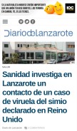 How diariodelanzarote.com looks like on a mobile device such as an iPhone.