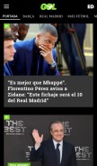 How diariogol.com looks like on a mobile device such as an iPhone.
