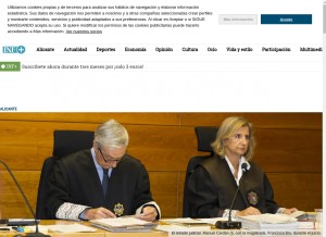 How diarioinformacion.com looks like on a tablet such as an iPad.