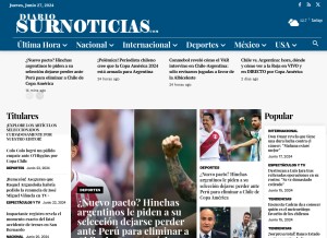 How diariosurnoticias.com looks like on a tablet such as an iPad.