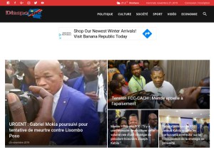 How diaspordc.com looks like on a tablet such as an iPad.