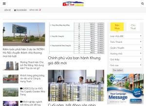 How diathevang.vn looks like on a tablet such as an iPad.